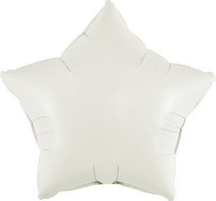 Шар (30''/76 см) Звезда, Кремовый, Сатин, 1 шт. в уп.