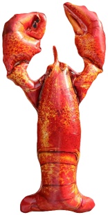 Шар (30''/76 см) Фигура, Лобстер, Красный, 1 шт.